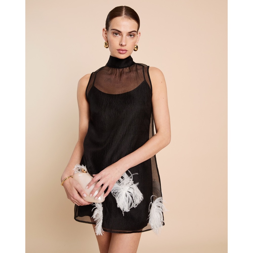 NWT o.p.t Kalena Mini Dress in Black - Size Small - Picture 5 of 11